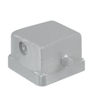 Cover HDC 04A DODL 2BO, size 1, for male insert, cover for lower part of housing, side-locking clamp on lower side, diecast alumiinium, -40..125°C, IP65