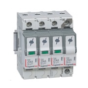 Liigpingepiirik, 3P+NPE, T2, Uc 320VAC, discharge current (8/20μs)| Imax 20kA, In 5kA, 4..35mm², TT/TNS, Legrand