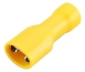 Juhtmehülss-pesa Con vv 6.3 g, PVC fully insulated, female, 4..6mm² 300V, tab 0.8x6.4mm| 648, -25..75°C, PVC, brass, 100pcs/pck, kollane