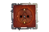 Pistikupesa Touran, mehh.| 2P+E Schuko, 16A 250VAC, süvis, kirss