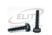 Cable Tie Wall-Plug GIN 9, ø8mm hole, cable tie W10mm, 80N, -40..85°C, PA 6.6, UV resistant, 100pcs/pck, black