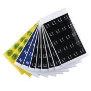 Device Marker L3, Ø16mm, self-adhesive, -45..80°C, acrylic-coated fibre, 20ea/1pc| 10pc/1pck, black-white