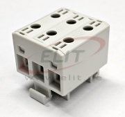 Universal Terminal Block Al/Cu UK16/3x1A, 3P (2holes) 1.5-16mm² 75/82A 1000VAC/ 1500VDC, Hex4 1.5Nm 1.5mm²/ 3.5Nm 2.5..6mm²/ 7Nm 10..16mm², TS35, grey