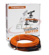 Thermo Switch, De-icing Heating Cable, 15W/m, 150W 230VAC L10m, plug, Ø6.5mm, twin-core, pipe surface, Thermoval
