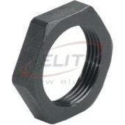 Locknut Synthetic, M40x1.5, wrench 50mm, thread 7mm, -40..100°C, glass fiber reinforced polyamide, HF, black