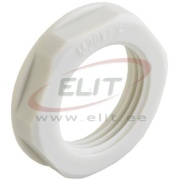 Locknut w. Flange Synthetic, PG36, wrench 59mm, thread 8mm, -30..100°C, PA6, HF, light grey