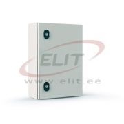 Mild Steel Wall-Mount Enclosure E COR, 400Wx600Hx400D, plain door, mounting plate, 1x gland plate 310x110, 2x lock w. ø3mm double bar key, C3M| epoxy resin layer, IP66 IK10, Nema4, grey