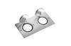 Floor Socket Box Arteor/Mosaic, rectangular, 2x 2M, white LED, 180° opening flap, IP44 IK08, Legrand, stainless steel