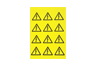 Device Marker Symbolpack 25x25x25 B/DR, Triangle Lightning Flash, self-adhesive, -45..80°C, 12ea/1pc| 10pc/1pck, yellow-black