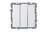 Switch Touran, mech.| 3x 1way, 10A 250VAC, flush mount, white