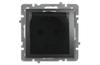 Socket Touran, mech.| 2P+E Schuko shuttered, cover, 16A 250VAC, flush mount, Nilson, anthracite