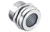 Drainage Element, M12x1.5, wrench 18, thread 10mm, mesh, -50..110°C, nickel-plated brass, ss A2, NBR, incl. O-ring, IP4x