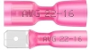 Connector Con vv 6.3 ^Tab Con mh 6.3, set, fully heat shrink insulated, 0.5..1.5mm² 300V, 0.8x6.3mm| 638, -25..75°C, polyolefin, 50pcs/pck, red