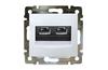 FM Socket Valena, mech.| 2x RJ45 cat.6 UTP, spring clamp, white