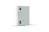 Mild Steel Wall-Mount Enclosure E COR, 400Wx600Hx400D, plain door, mounting plate, 1x gland plate 310x110, 2x lock w. ø3mm double bar key, C3M| epoxy resin layer, IP66 IK10, Nema4, grey